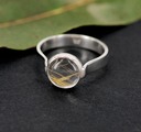 sterling silver rutilated quartz ring