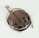 navajo blanket jasper sterling silver and copper pendant
