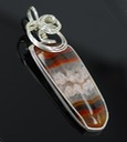 condor agate wire wrapped sculpted sterling silver cab cabochon pendant jewelry