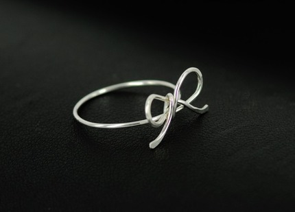 forget me knot ring sterling silver bow