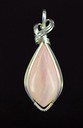 pink opalite wire wrapped sculpted sterling silver cab cabochon pendant jewelry