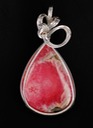 rhodochrosite wire wrapped sculpted sterling silver cab cabochon pendant jewelry