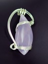 yttrium fluorite wire wrapped sculpted sterling silver cab cabochon pendant jewelry